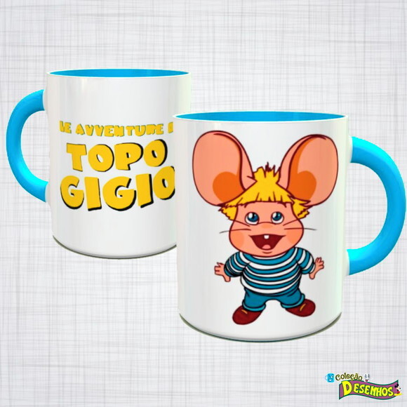 Caneca Porcelana Topo Gigio