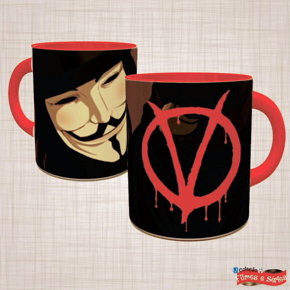 Caneca Porcelana V De Vingança