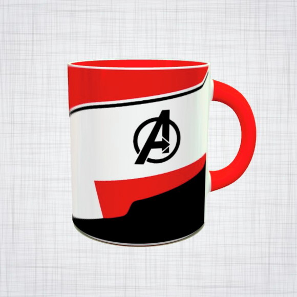 Caneca Porcelana Vingadores Ultimato traje reino quantico
