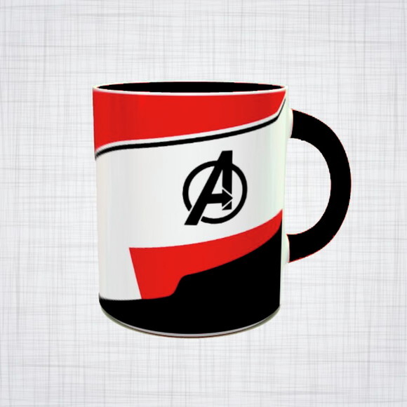 Caneca Porcelana Vingadores Ultimato traje reino quantico