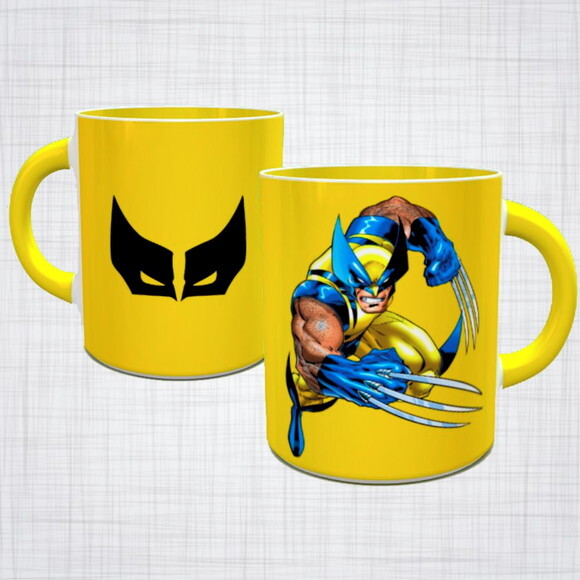 Caneca Porcelana Wolverine Logan Marvel x-men