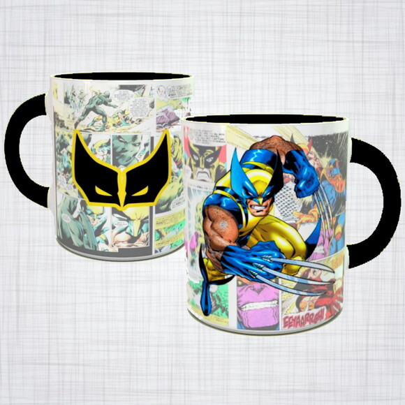 Caneca Porcelana Wolverine Marvel x-men