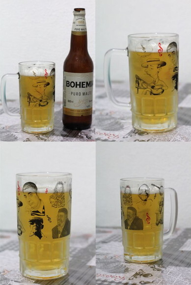 Caneca Vidro Chopp Trabalhada Embaixo 500 ml Personalizada