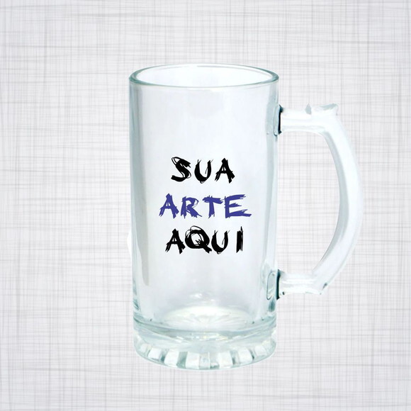Caneca Vidro Chopp Transparente Personalizada 500 Ml