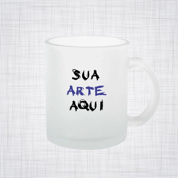 Caneca Vidro Fosco 325 Ml Personalizada