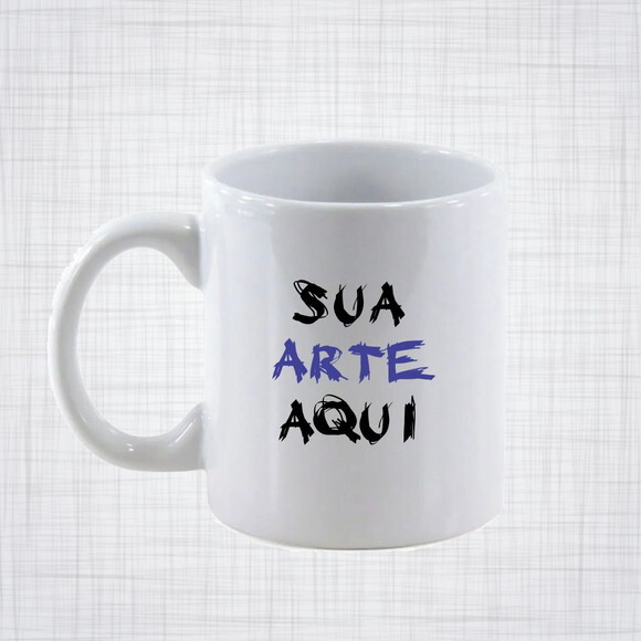 Caneca Xícara Porcelana Branca 250 ml Personalizada