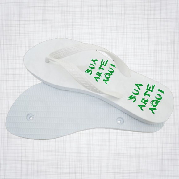 Chinelo personalizado branco Tamanhos 45-46