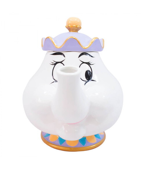 Jogo Xícara Chip e Bule Madame Samovar ABela E a Fera Disney