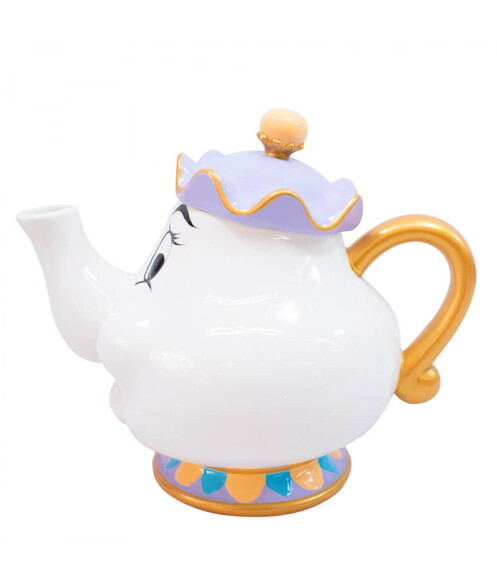 Jogo Xícara Chip e Bule Madame Samovar ABela E a Fera Disney