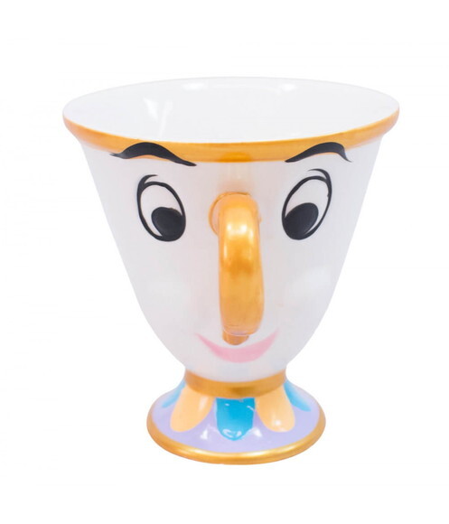 Jogo Xícara Chip e Bule Madame Samovar ABela E a Fera Disney