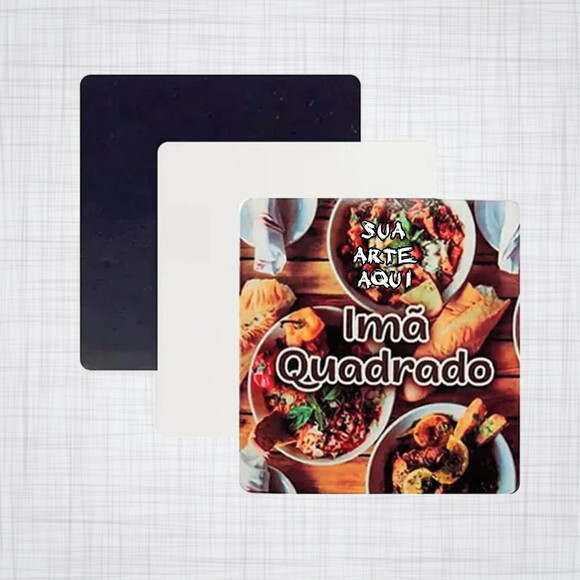 Kit 10 Imã Formato Quadrado 9x9cm Personalizado