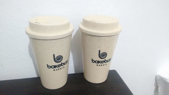 kit 100 Copo fibra de bambu 470 ml ecológico personalizado