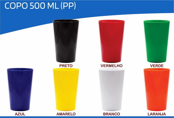 Kit 1000 Copo Plástico Pp 550ml Label Personalizado