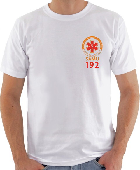 Kit 3 Camiseta Samu 192 Branca Estampa Frente e Costas