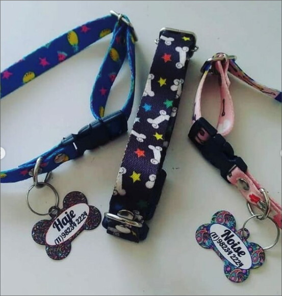Kit 3 Pingente De Identificação Personalizado Metal P/ Pets