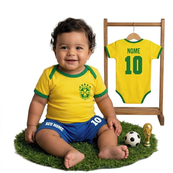Kit Body Bebe Short Tapa Fralda Seleção Personalizado