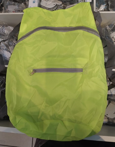 Mochila Nylon Dobrável Bolso Frontal Personalizada