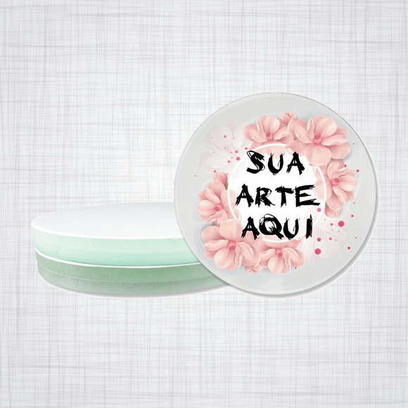 Porta Copo de Vidro 4mm 10cm Personalizado