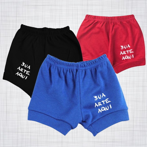Short Bebê Tapa Fralda Algodão Personalizado