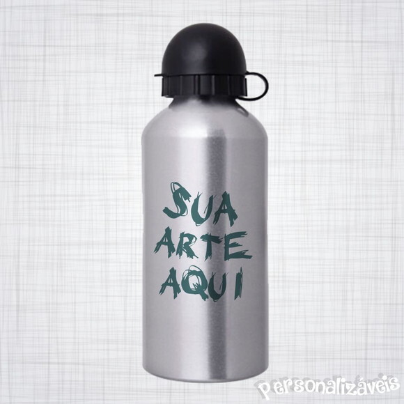 Squeeze Alumínio Bolinha Cromado Personalizado 500 Ml