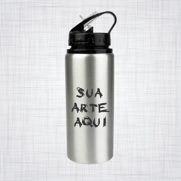 Squeeze Alumínio c Bico e Canudo 650 ml Personalizado