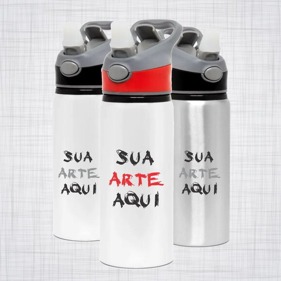 Squeeze Alumínio com Bico Automático 600ml Personalizado