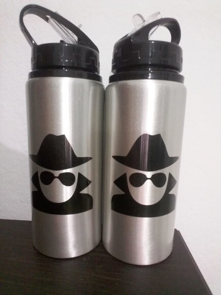 Squeeze Alumínio c Bico e Canudo 650 ml Personalizado