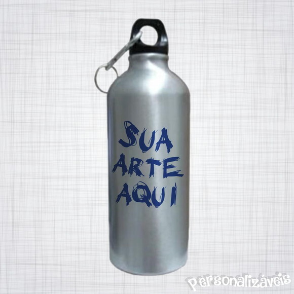 Squeeze Alumínio Mosquetão Cromado Personalizado 500 Ml