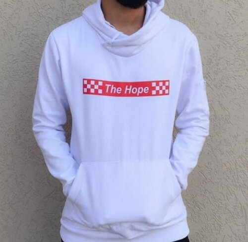 Blusa Moletom Canguru Branco Personalizado