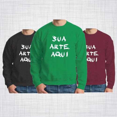 Blusa Moletom Careca Personalizado Algodão Colorido