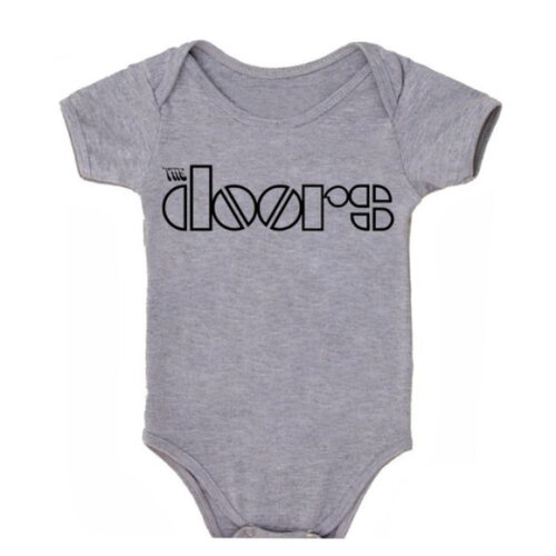 Body bebe infantil Cinza da banda The Doors Rock
