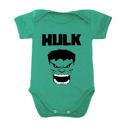 Body bebe infantil verde do Hulk Marvel