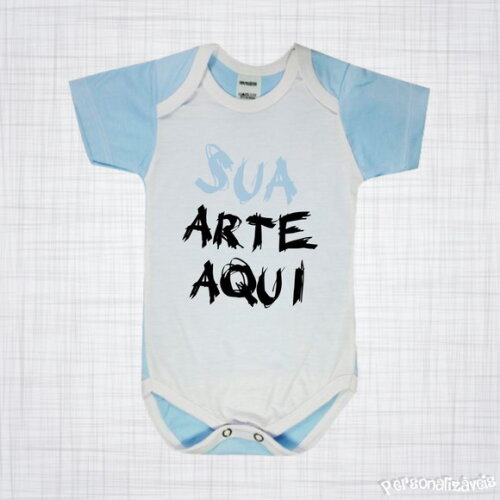 Body Infantil Bebe Branco Costas Coloridas Personalizado