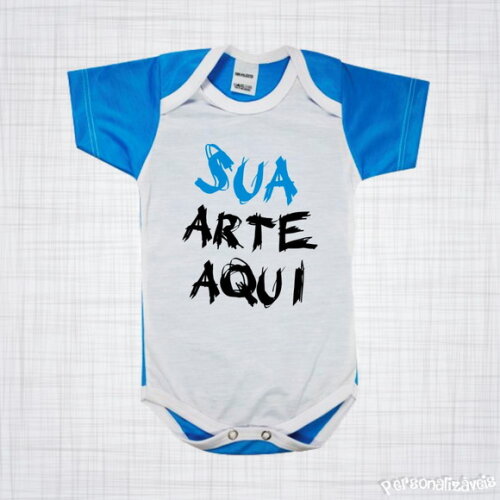 Body Infantil Bebe Branco Costas Coloridas Personalizado