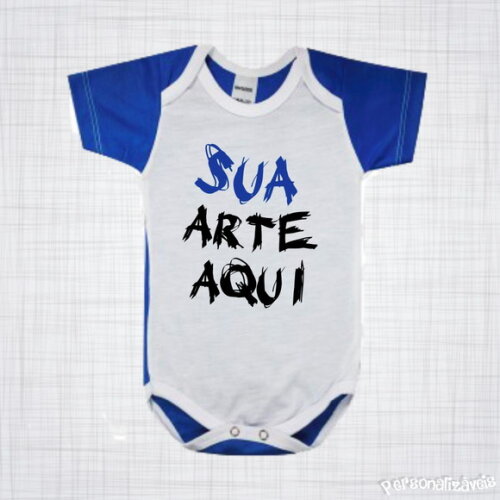 Body Infantil Bebe Branco Costas Coloridas Personalizado