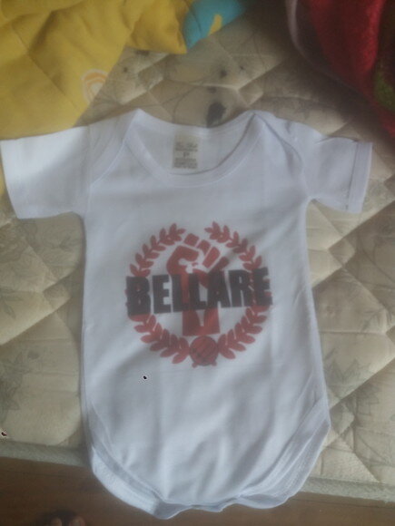 Body Infantil Bebe Manga Curta Branco Personalizado
