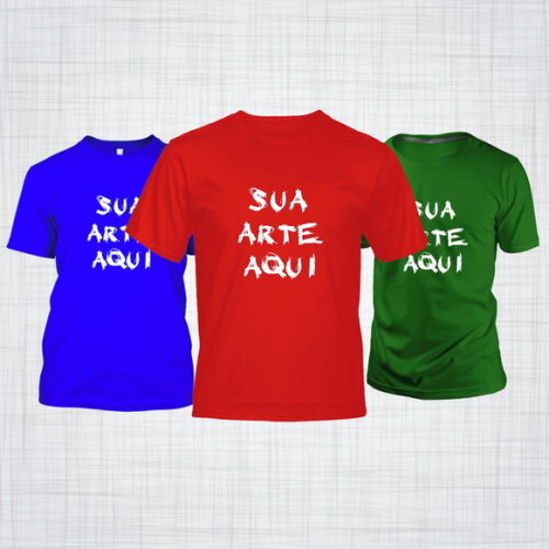Camiseta Colorida Algodão Personalizada
