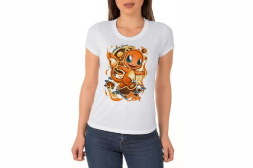 Camiseta Feminina Poliester Baby Look Branca Personalizada