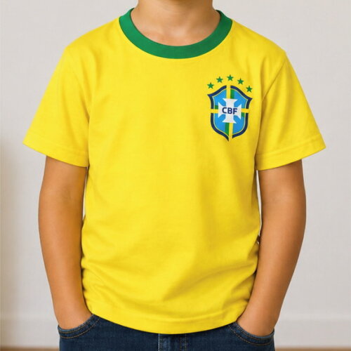 Camiseta Infantil Seleção Copa do Mundo Personalizada