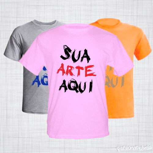 Camiseta Masculina Poliester Colorida Personalizada