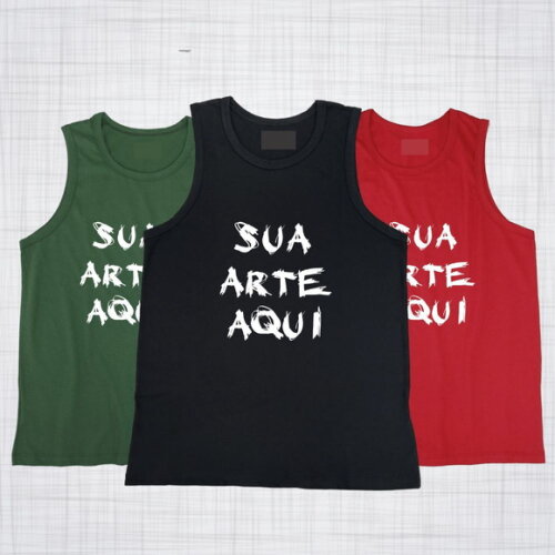 Camiseta Regata Colorida Masculina ou Feminina Personalizada