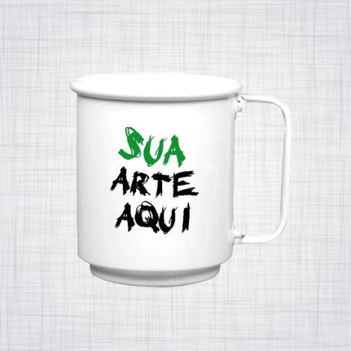 caneca aluminio branca personalizada 400 ml