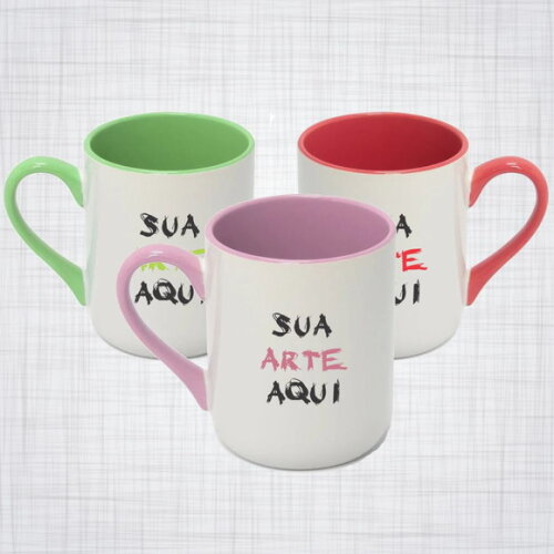 Caneca Imperial Alça Interior Coloridos 325 ml Personalizada