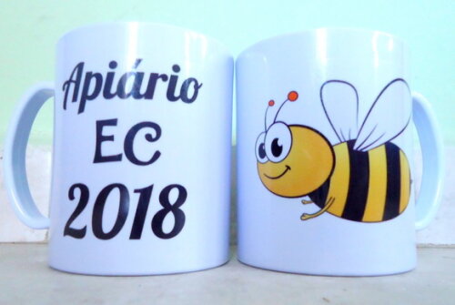 Caneca Plastico Polimero Branca Personalizada 300 Ml
