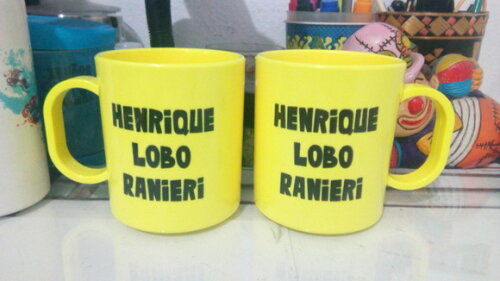 Caneca Plastico Polimero Colorida Personalizada