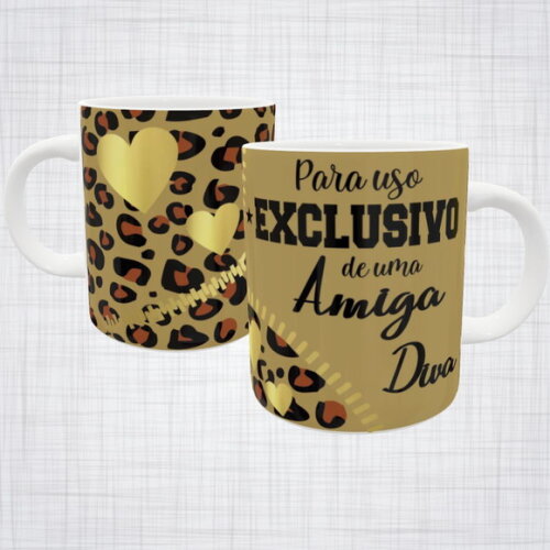 Caneca Porcelana Amiga Diva