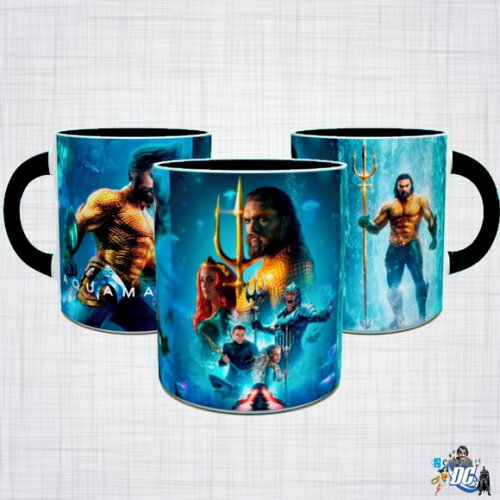 Caneca Porcelana AQUAMAN filme DC