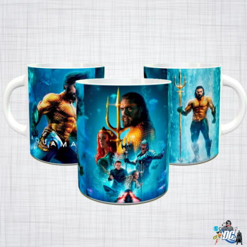 Caneca Porcelana AQUAMAN filme DC