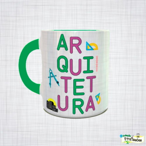 Caneca Porcelana Arquitetura