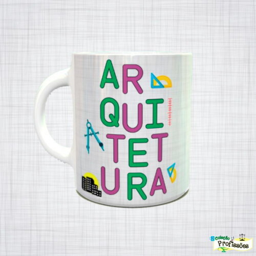 Caneca Porcelana Arquitetura